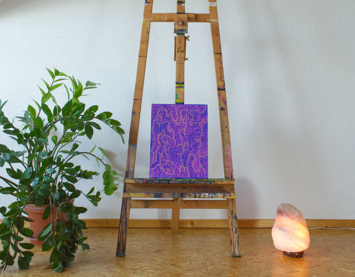 Durchgang Violett Blau
