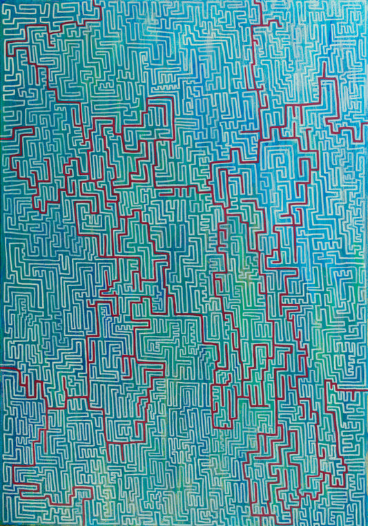 Durchgang Kreuzung Blau