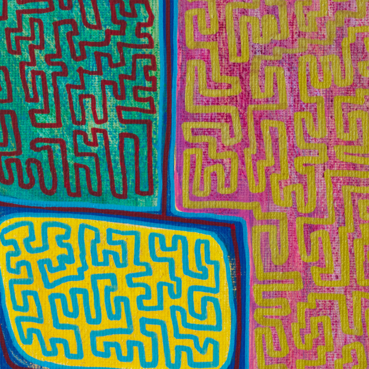 Fragment Magenta Türkis Gelb