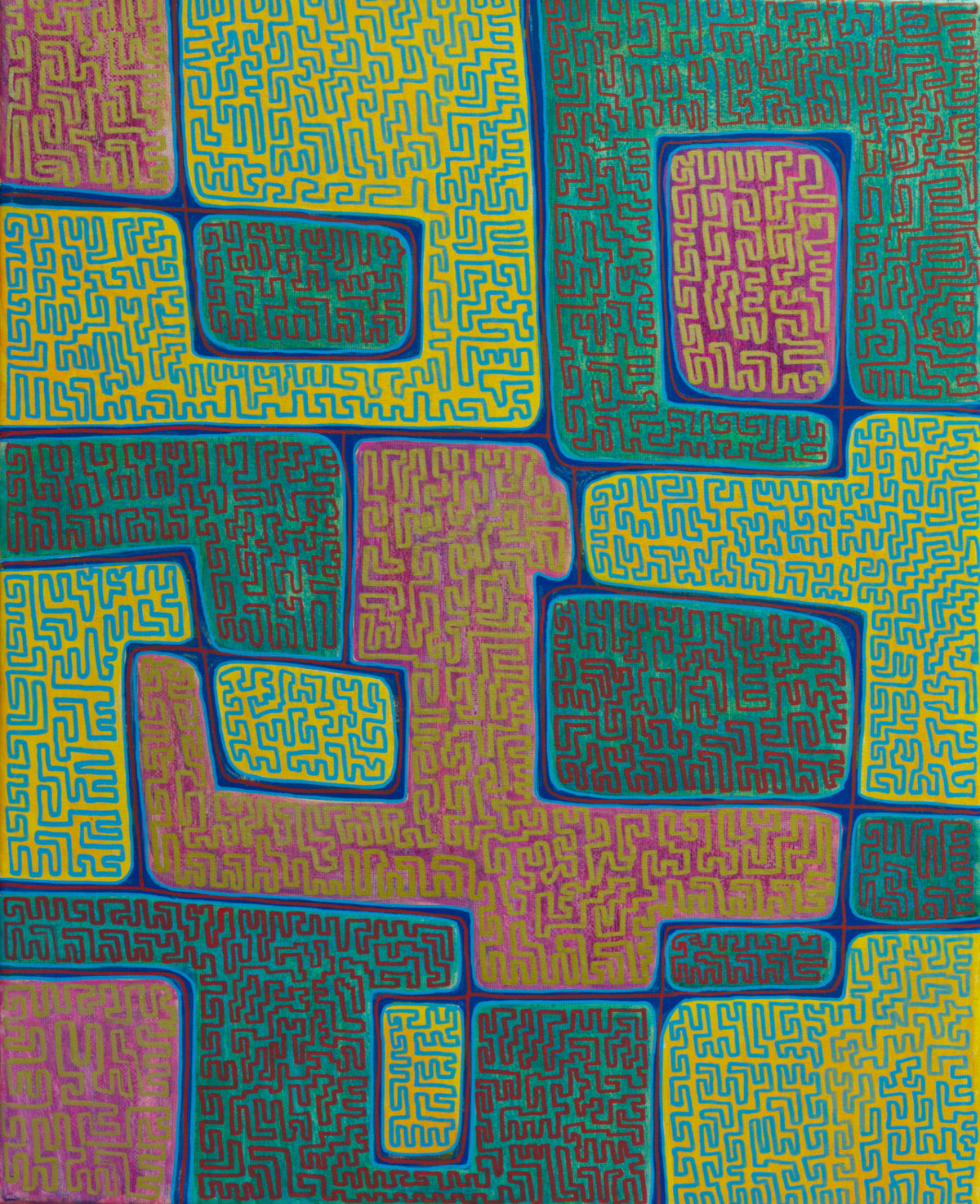 Fragment Magenta Türkis Gelb