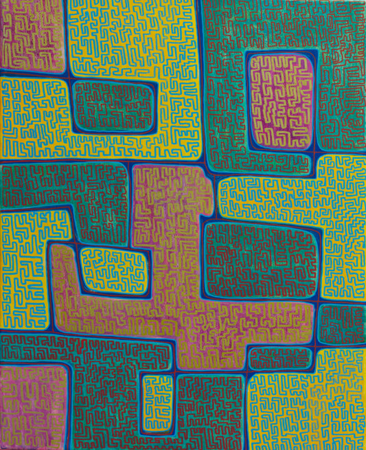 Fragment Magenta Türkis Gelb