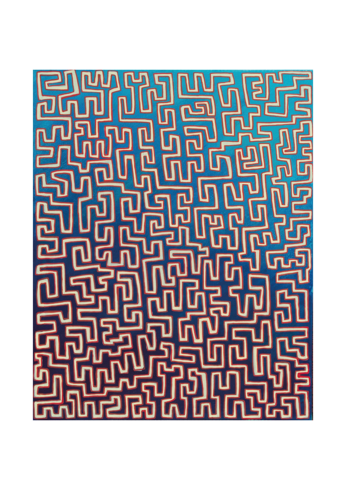 Geschlossen Blau Gelb - A4 Druck
