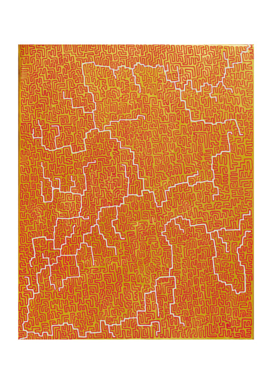 Durchgang Gold Rot - Postkarte